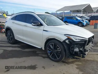 2022 Infiniti QX55 Essential with VIN 3PCAJ5K33NF106702, listed as a IAAI auction lot 41396756 with 20,580 mi miles and . Bid and sale history available at DreamBid. Image 1.