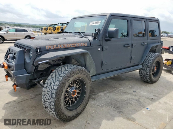 2021 Jeep Wrangler Unlimited Rubicon with VIN 1C4HJXFG5MW542260, listed as a Copart auction lot 59476655 with 19,870 mi miles and Salvage title. Bid and sale history available at DreamBid. Image 1.