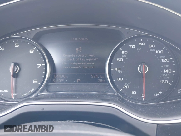 2017 Audi Q7 Premium with VIN WA1AAAF79HD026316, listed as a IAAI auction lot 41662415 with 84,436 mi miles and . Bid and sale history available at DreamBid. Image 7.