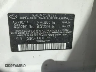 2014 Hyundai Elantra SE with VIN 5NPDH4AE1EH520102, listed as a Copart auction lot 48195955 with 112,124 mi miles and Salvage Title. Bid and sale history available at DreamBid. Image 15.