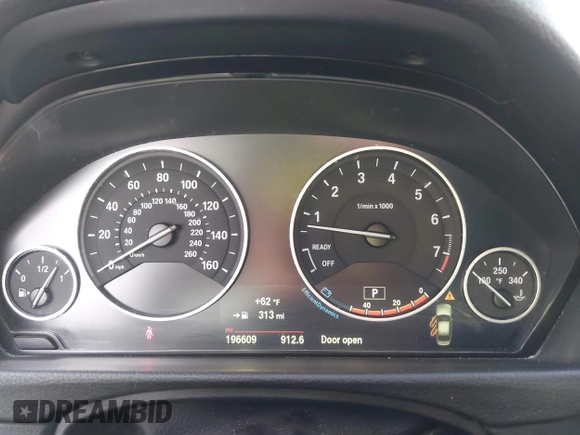 2015 BMW 3 Series 328i xDrive with VIN WBA3B5G56FNS20581, listed as a IAAI auction lot 41692014 with 196,609 mi miles. Bid and sale history available at carsss.com. Image 7.