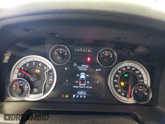2014 Ram 2500 Big Horn with VIN 3C6UR5DLXEG148093, listed as a Copart auction lot 46716265 with 197,526 mi miles and Salvage Title. Bid and sale history available at carsss.com. Image 9.