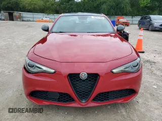 2019 Alfa Romeo Giulia Sport with VIN ZARFAMAN9K7622816, listed as a Copart auction lot 58764765 with 46,187 mi miles and Salvage title. Bid and sale history available at DreamBid. Image 5.