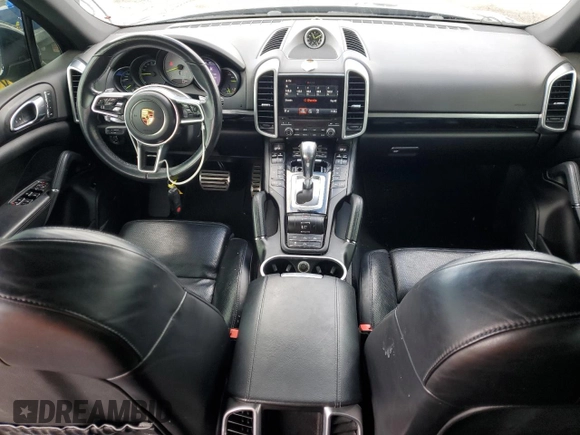2017 Porsche Cayenne S E-Hybrid with VIN WP1AE2A26HLA74128, listed as a Copart auction lot 46486355 with 57,482 mi miles and Salvage title. Bid and sale history available at DreamBid. Image 8.