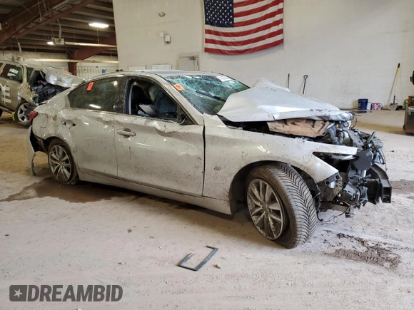 2015 Infiniti Q50 Premium with VIN JN1BV7AR7FM401422, listed as a Copart auction lot 47437335 with Not provided miles and Clean title. Bid and sale history available at DreamBid. Image 4.