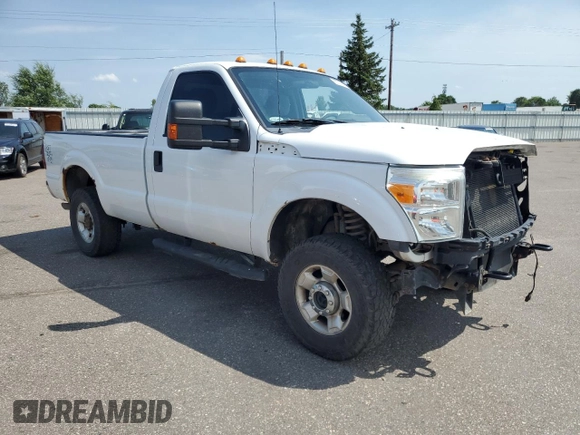 2011 Ford F-250 XL with VIN 1FTBF2B63BEB24712, listed as a Copart auction lot 65013145 with 176,681 mi miles and Salvage title. Bid and sale history available at DreamBid. Image 4.