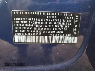 2014 Volkswagen Jetta SE с VIN 3VWD17AJ9EM400347, выставлен на аукционе Copart как лот 88554635 с пробегом 128 373 миль миль и Списание • Salvage title. История ставок и продаж доступна на DreamBid. Изображение 14.