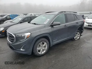 2019 GMC Terrain SLE with VIN 3GKALTEV3KL248397, listed as a Copart auction lot 46989585 with 90,579 mi miles and Salvage Title. Bid and sale history available at carsss.com. Image 1.