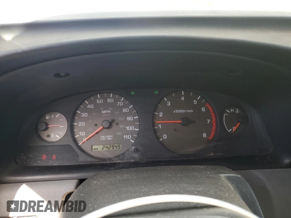 2000 Nissan Frontier XE with VIN 1N6ED27T8YC367452, listed as a Copart auction lot 55866345 with 242,945 mi miles and Salvage title. Bid and sale history available at DreamBid. Image 9.