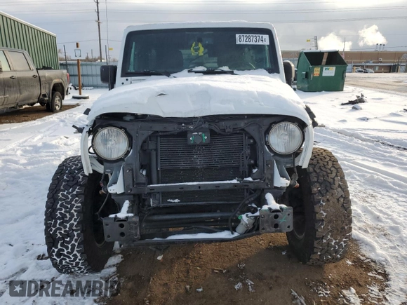 2018 Jeep Wrangler JK Unlimited Sport S with VIN 1C4BJWDG2JL846307, listed as a Copart auction lot 87287374 with 0 mi miles and Salvage Title. Bid and sale history available at carsss.com. Image 5.