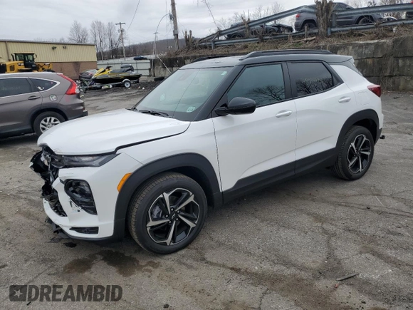 2021 Chevrolet TrailBlazer RS with VIN KL79MUSL7MB045678, listed as a Copart auction lot 48094474 with 6,533 mi miles and . Bid and sale history available at DreamBid. Image 1.