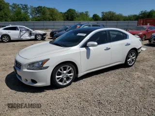 2012 Nissan Maxima S with VIN 1N4AA5APXCC844579, listed as a Copart auction lot 53121245 with 128,979 mi miles and Salvage title. Bid and sale history available at DreamBid. Image 1.