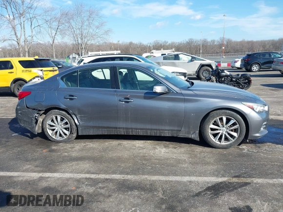 2014 Infiniti Q50 Premium with VIN JN1BV7AR6EM684135, listed as a IAAI auction lot 41407774 with 89,352 mi miles. Bid and sale history available at carsss.com. Image 13.