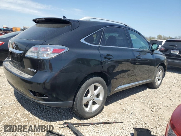 2011 Lexus RX 350 with VIN 2T2BK1BA9BC098335, listed as a Copart auction lot 54129345 with 65,254 mi miles and Salvage Title. Bid and sale history available at DreamBid. Image 3.