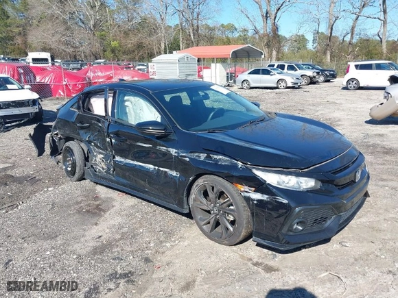 2018 Honda Civic Hatchback Sport with VIN SHHFK7H47JU207362, listed as a IAAI auction lot 41597921 with NaN miles. Bid and sale history available at carsss.com. Image 1.