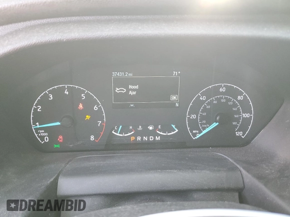 2021 Ford Transit Cargo with VIN 1FTBR1Y85MKA82588, listed as a Copart auction lot 53712195 with 37,431 mi miles and Salvage title. Bid and sale history available at DreamBid. Image 9.