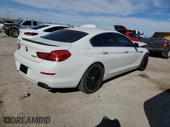 2013 BMW 6 Series 650i with VIN WBA6B2C51DDG66564, listed as a Copart auction lot 44247555 with 89,477 mi miles and Salvage Title. Bid and sale history available at DreamBid. Image 3.