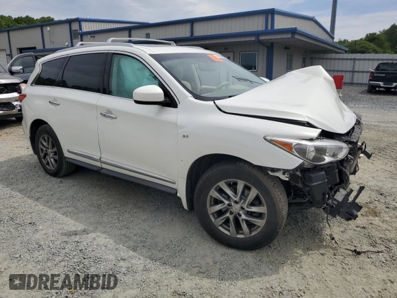 2014 Infiniti QX60 with VIN 5N1AL0MM8EC550069, listed as a Copart auction lot 54304285 with 175,410 mi miles and Salvage Title. Bid and sale history available at DreamBid. Image 4.