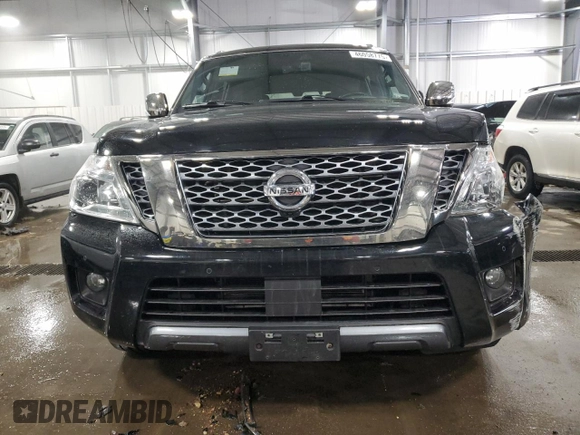 2019 Nissan Armada Platinum with VIN JN8AY2NE8K9755137, listed as a Copart auction lot 46058775 with 93,949 mi miles and Salvage Title. Bid and sale history available at carsss.com. Image 5.