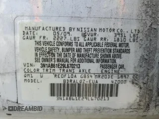 2009 Nissan Sentra FE+ with VIN 3N1AB61E29L670213, listed as a Copart auction lot 49321315 with 206,722 mi miles and Salvage Title. Bid and sale history available at DreamBid. Image 15.