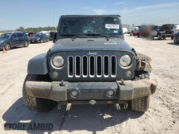 2017 Jeep Wrangler Unlimited 75th Anniversary with VIN 1C4HJWEGXHL546436, listed as a Copart auction lot 48229875 with 107,222 mi miles and Salvage title. Bid and sale history available at DreamBid. Image 5.