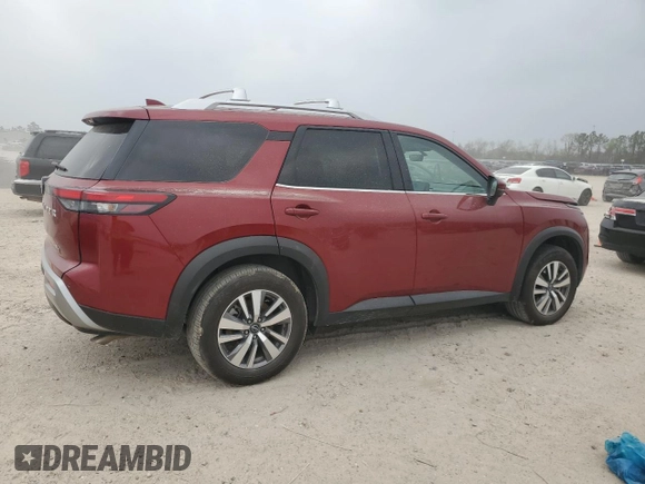 2023 Nissan Pathfinder SL with VIN 5N1DR3CA9PC225504, listed as a Copart auction lot 49184095 with 47,791 mi miles and Salvage title. Bid and sale history available at DreamBid. Image 3.