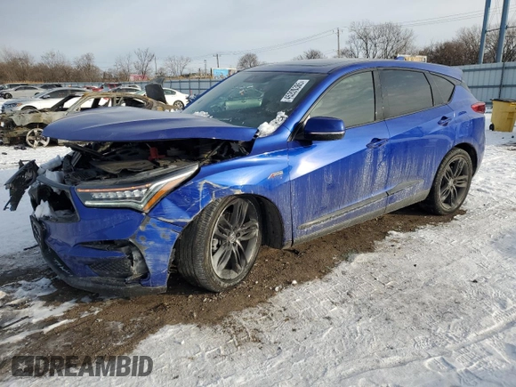 2020 Acura RDX w/A-Spec Pkg with VIN 5J8TC2H69LL037397, listed as a Copart auction lot 45200385 with 54,390 mi miles and Salvage title. Bid and sale history available at DreamBid. Image 1.