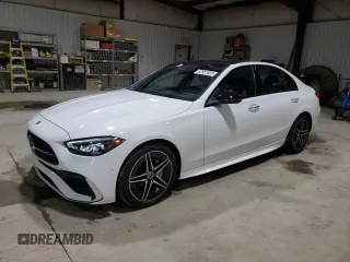 2023 Mercedes-Benz C 300 z VIN W1KAF4HB4PR081628, wystawiony jako Copart lot #52951625 z przebiegiem 11 491 mil mil oraz Szkoda całkowita • Salvage title. Historia ofert i sprzedaży dostępna na DreamBid. Obrazek 1.