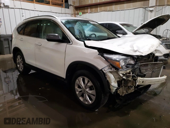 2012 Honda CR-V EX-L with VIN 5J6RM4H72CL014449, listed as a Copart auction lot 50436235 with 161,024 mi miles and Salvage Title. Bid and sale history available at DreamBid. Image 4.