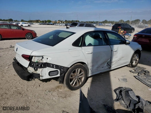 2021 Volkswagen Passat 2.0T S with VIN 1VWAA7A37MC001828, listed as a Copart auction lot 83905264 with 15,270 mi miles and Salvage Title. Bid and sale history available at carsss.com. Image 3.