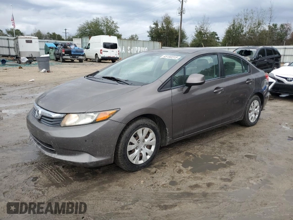 2012 Honda Civic LX с VIN 19XFB2F51CE094632, выставлен на аукционе Copart как лот 45150315 с пробегом 87 750 миль миль и Списание • Salvage title. История ставок и продаж доступна на DreamBid. Изображение 1.