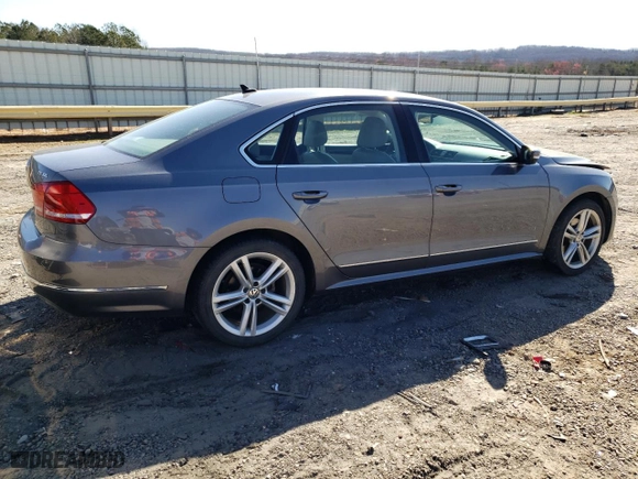 2014 Volkswagen Passat SEL Premium with VIN 1VWCS7A3XEC074389, listed as a Copart auction lot 48325795 with 117,875 mi miles and Salvage Title. Bid and sale history available at carsss.com. Image 3.