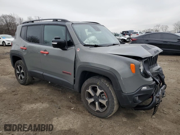 2022 Jeep Renegade Trailhawk with VIN ZACNJDC1XNPN79141, listed as a Copart auction lot 85864214 with 15,581 mi miles and Salvage Title. Bid and sale history available at DreamBid. Image 4.
