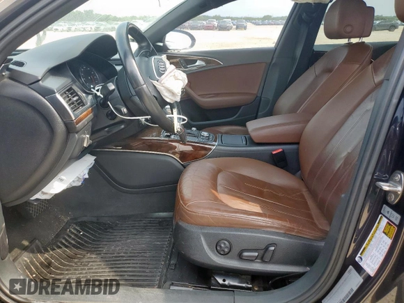 2014 Audi A6 Premium Plus with VIN WAUGFAFC7EN153034, listed as a Copart auction lot 57344305 with 82,837 mi miles and Salvage title. Bid and sale history available at DreamBid. Image 7.