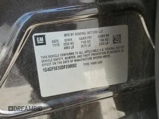 2013 Buick LaCrosse Premium 1 with VIN 1G4GF5E30DF208682, listed as a Copart auction lot 71568954 with 125,640 mi miles and Salvage Title. Bid and sale history available at carsss.com. Image 13.