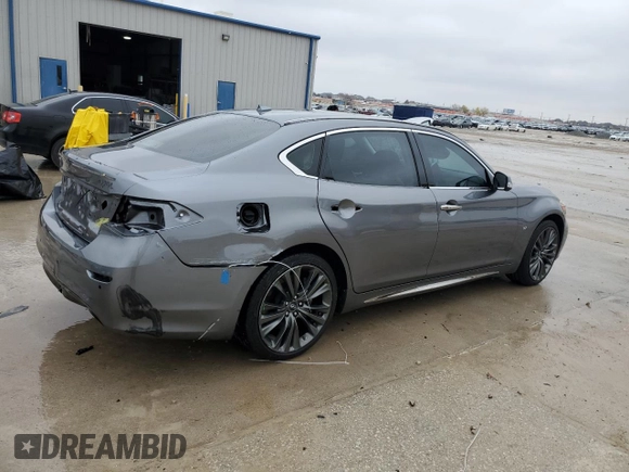2018 Infiniti Q70 Luxe with VIN JN1BY1PP6JM330765, listed as a Copart auction lot 86396874 with 80,950 mi miles and Clean title. Bid and sale history available at DreamBid. Image 3.