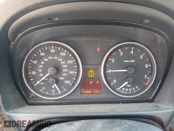 2007 BMW 3 Series 328xi with VIN WBAVC73547KP32852, listed as a Copart auction lot 63257135 with 150,689 mi miles and Clean title. Bid and sale history available at DreamBid. Image 9.
