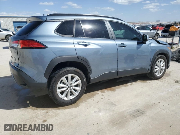 2023 Toyota Corolla Cross LE with VIN 7MUBAAAG1PV059515, listed as a Copart auction lot 49926985 with 30,673 mi miles and Clean title. Bid and sale history available at DreamBid. Image 3.