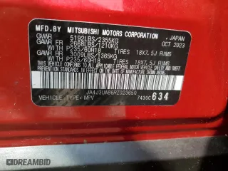 2024 Mitsubishi Outlander ES with VIN JA4J3UA86RZ023650, listed as a Copart auction lot 49416545 with 14,747 mi miles and Salvage Title. Bid and sale history available at carsss.com. Image 13.