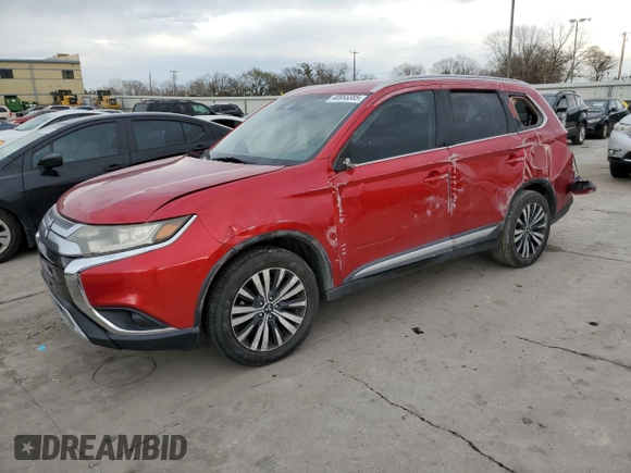 2020 Mitsubishi Outlander ES z VIN JA4AZ3A33LZ025571, wystawiony jako Copart lot #48955385 z przebiegiem 138 186 mil mil oraz Szkoda całkowita • Salvage title. Historia ofert i sprzedaży dostępna na DreamBid. Obrazek 1.