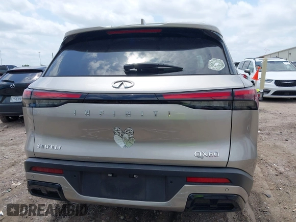 2023 Infiniti QX60 Luxe with VIN 5N1DL1FR8PC354793, listed as a IAAI auction lot 42272819 with 24,569 mi miles and . Bid and sale history available at DreamBid. Image 17.