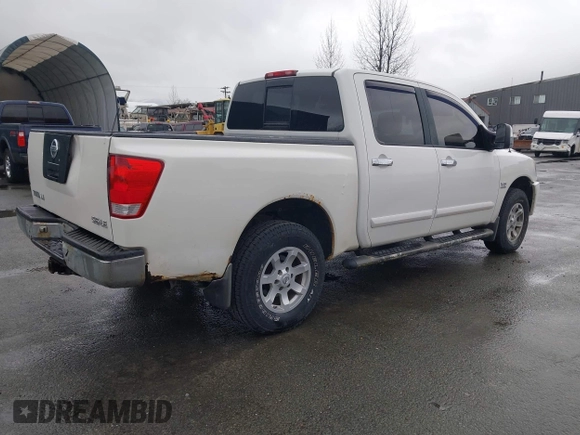 2004 Nissan Titan LE with VIN 1N6AA07B24N579345, listed as a IAAI auction lot 42174006 with 142,780 mi miles and . Bid and sale history available at DreamBid. Image 4.