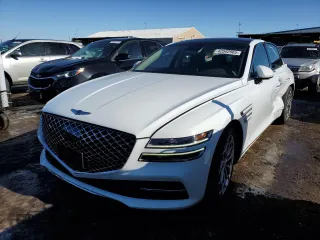 2022 Genesis G80 2.5T with VIN KMTGB4SC4NU139623, listed as a Copart auction lot 42592965 with 14,618 mi miles and Salvage Title. Bid and sale history available at carsss.com. Image 1.