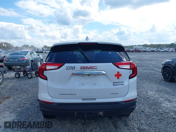 2023 GMC Terrain SLE with VIN 3GKALTEG3PL210144, listed as a IAAI auction lot 40461807 with 1 mi miles. Bid and sale history available at carsss.com. Image 16.