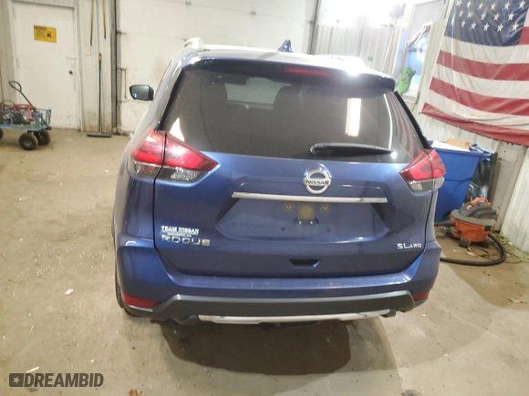 2018 Nissan Rogue SV with VIN JN8AT2MV6JW327602, listed as a Copart auction lot 87596975 with 69,740 mi miles and Salvage Title. Bid and sale history available at carsss.com. Image 6.