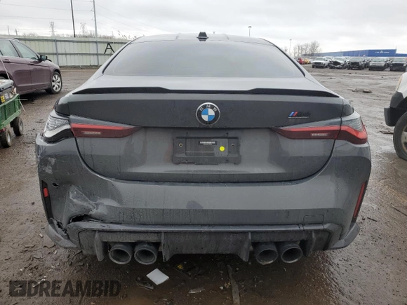 2024 BMW M4 Competition xDrive with VIN WBS43AZ05RCN59792, listed as a Copart auction lot 81781513 with 0 mi miles and Salvage Title. Bid and sale history available at carsss.com. Image 6.