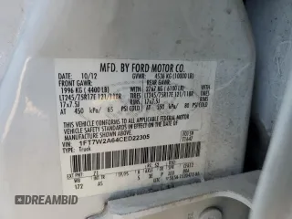 2012 Ford F-250 XL with VIN 1FT7W2A64CED22305, listed as a Copart auction lot 85163324 with 188,131 mi miles and Salvage title. Bid and sale history available at DreamBid. Image 15.