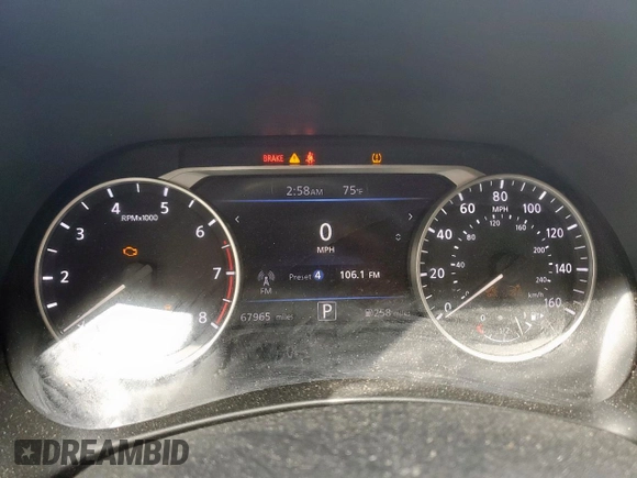 2021 Nissan Sentra SV with VIN 3N1AB8CV8MY249391, listed as a Copart auction lot 57979905 with 67,965 mi miles and Salvage title. Bid and sale history available at DreamBid. Image 9.