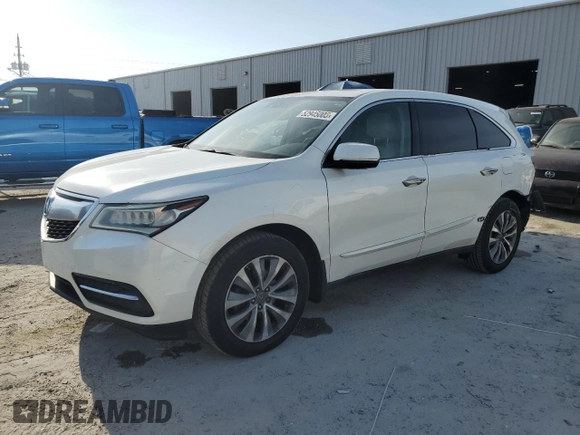 2014 Acura MDX Tech Pkg with VIN 5FRYD3H42EB009760, listed as a Copart auction lot 52945005 with 209,078 mi miles and Salvage Title. Bid and sale history available at carsss.com. Image 1.