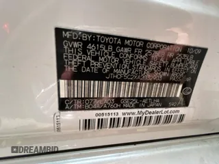 2010 Lexus IS 250 z VIN JTHCF5C2XA2032903, wystawiony jako Copart lot #63826195 z przebiegiem 197 155 mil mil oraz Szkoda całkowita • Salvage title. Historia ofert i sprzedaży dostępna na DreamBid. Obrazek 10.